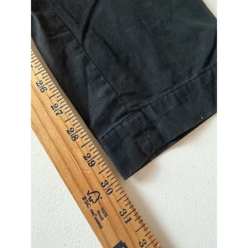 New Polo Ralph Lauren Chino Pants Mens 34x32 Black Stretch Slim Fit Flat Front